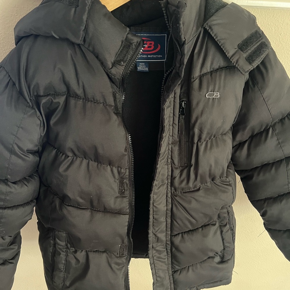 Boys Black Puffer Coat